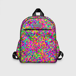 Детский рюкзак Паттерн разноцветная мелкая мозаика, цвет: 3D-принт
