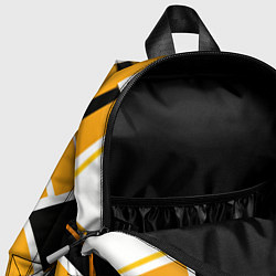 Детский рюкзак Жёлтые широкие линии на белом фоне, цвет: 3D-принт — фото 2