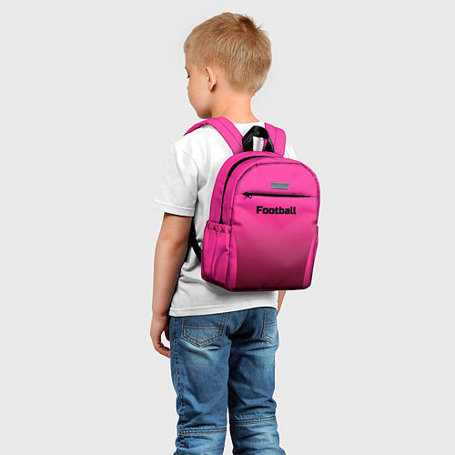 Детский рюкзак Бордовый градиентный фон / 3D-принт – фото 5