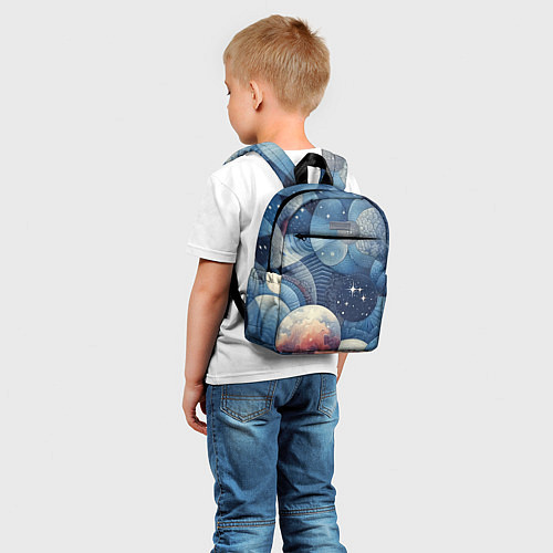 Детский рюкзак Космический пэчворк - нейросеть / 3D-принт – фото 5