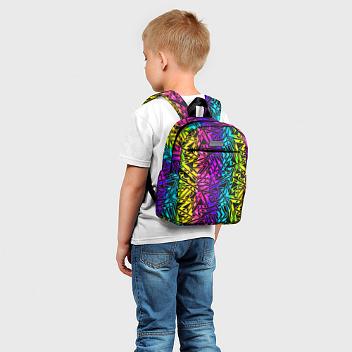Детский рюкзак Абстрактный узор с геометрической концепцией / 3D-принт – фото 5