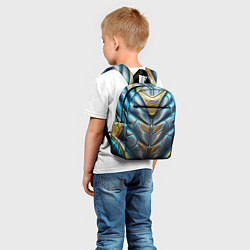 Детский рюкзак Объемная синяя текстурная кожа, цвет: 3D-принт — фото 2