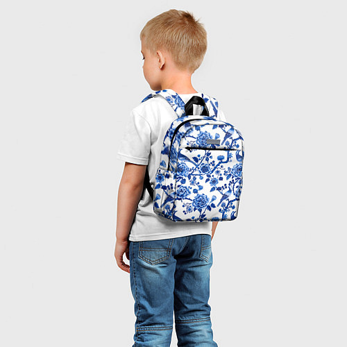 Детский рюкзак Цветы и птицы орнамент / 3D-принт – фото 5