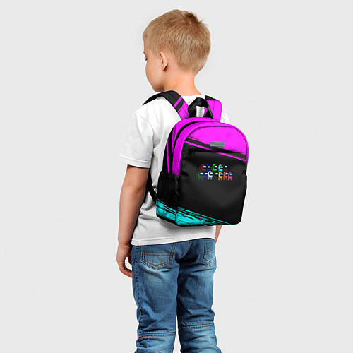 Детский рюкзак Among us neon colors / 3D-принт – фото 5