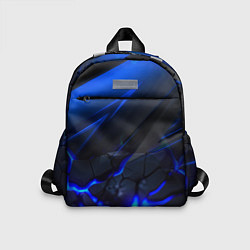 Детский рюкзак Синяя абстракция с плитами, цвет: 3D-принт