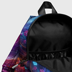 Детский рюкзак Космическая галактическая спираль - неоновое свече, цвет: 3D-принт — фото 2