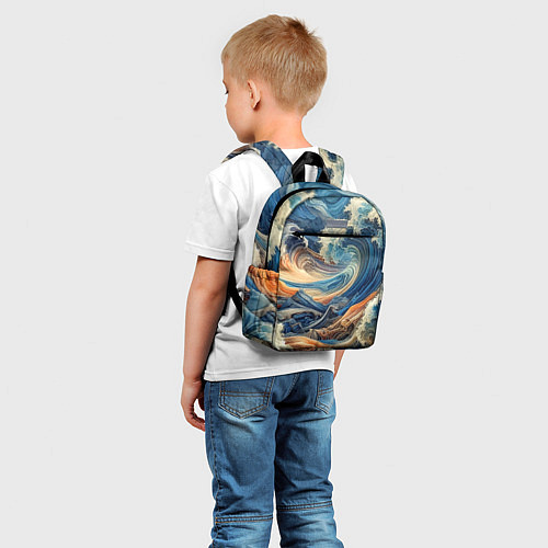 Детский рюкзак Джинсовый шторм - нейросеть / 3D-принт – фото 5