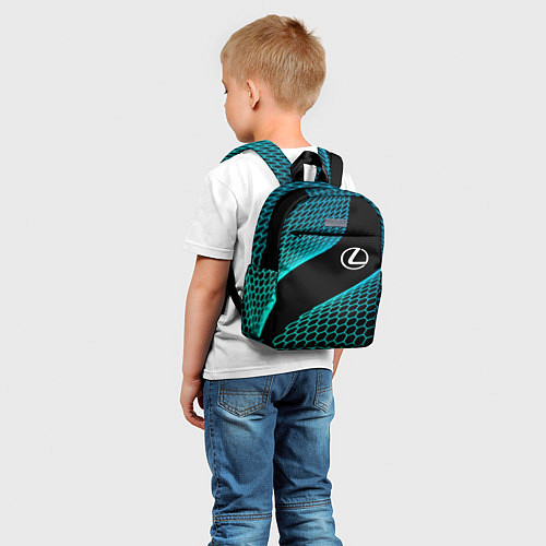 Детский рюкзак Lexus electro hexagon / 3D-принт – фото 5