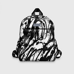 Детский рюкзак Чёрно-белая абстракция: нейросеть, цвет: 3D-принт