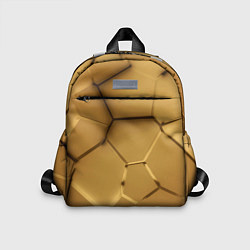Детский рюкзак Золотые неоновые плиты в разломе, цвет: 3D-принт