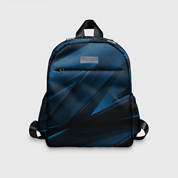Детский рюкзак Geometry stripes blue neon, цвет: 3D-принт
