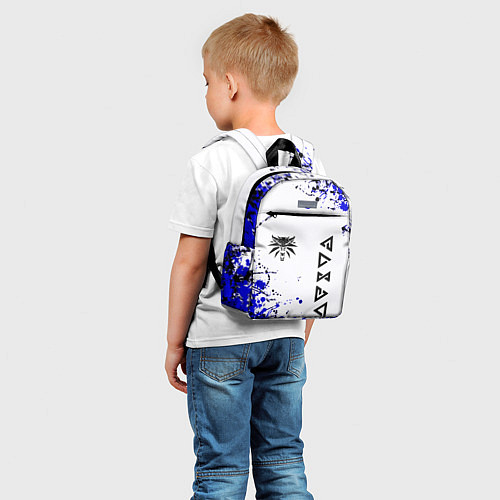 Детский рюкзак Ведьмак лого краски / 3D-принт – фото 5