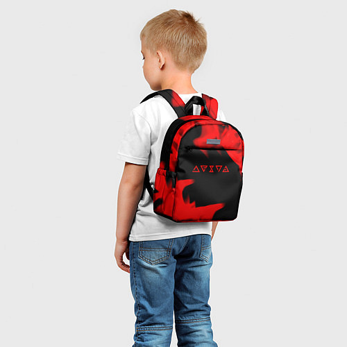 Детский рюкзак Ведьмак лого огонь / 3D-принт – фото 5