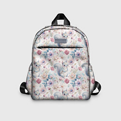 Детский рюкзак Бельчонок в цветах, цвет: 3D-принт