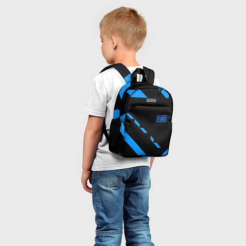Детский рюкзак PUBG blue geometry / 3D-принт – фото 5