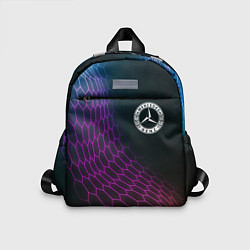 Детский рюкзак Mercedes neon hexagon, цвет: 3D-принт
