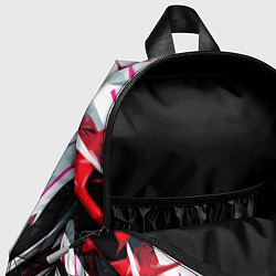 Детский рюкзак Хаотичная красно-белая абстракция, цвет: 3D-принт — фото 2