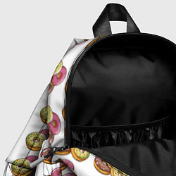 Детский рюкзак Пончики-фастфуд паттерн, цвет: 3D-принт — фото 2