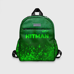 Детский рюкзак Hitman - green gradient посередине, цвет: 3D-принт