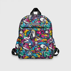 Детский рюкзак Граффити спортивные принадлежности, цвет: 3D-принт