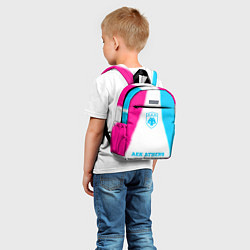 Детский рюкзак AEK Athens neon gradient style по-центру, цвет: 3D-принт — фото 2