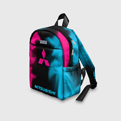 Детский рюкзак Mitsubishi - neon gradient по-центру, цвет: 3D-принт — фото 2