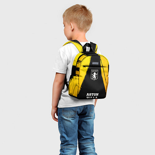 Детский рюкзак Aston Villa - gold gradient по-центру / 3D-принт – фото 5