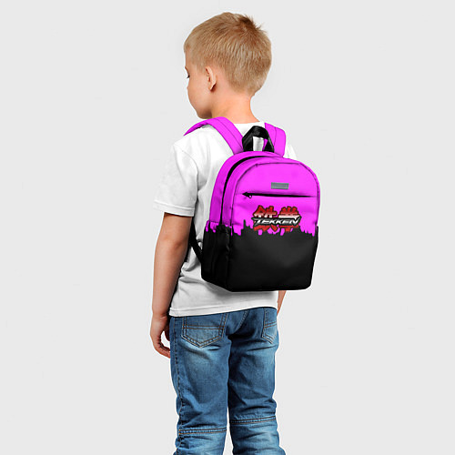 Детский рюкзак Tekken розовая геометрия / 3D-принт – фото 5