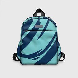 Детский рюкзак Тёмно-синий и бирюзовый абстракция