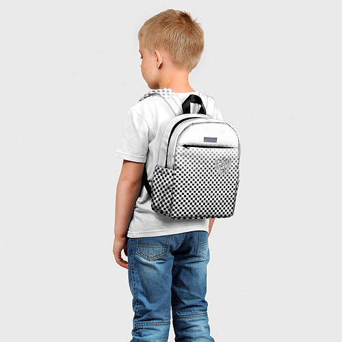 Детский рюкзак Герб РФ клетка паттерн / 3D-принт – фото 5