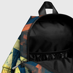 Детский рюкзак Абстрактные треугольники, цвет: 3D-принт — фото 2