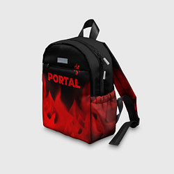 Детский рюкзак Portal - red gradient посередине, цвет: 3D-принт — фото 2