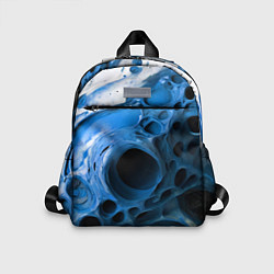 Детский рюкзак Сине-белая абстрактная структура, цвет: 3D-принт