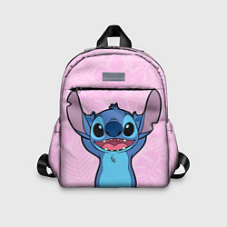 Детский рюкзак Stitch on a pink background