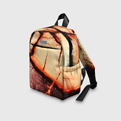 Детский рюкзак Трещины на абстрактном красном фоне, цвет: 3D-принт — фото 2