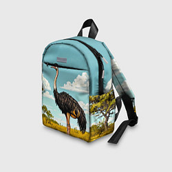 Детский рюкзак Страус в природе, цвет: 3D-принт — фото 2