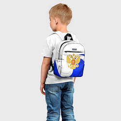 Детский рюкзак Герб России - белый и синий, цвет: 3D-принт — фото 2