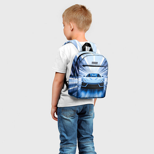 Детский рюкзак Спорткар на скорости / 3D-принт – фото 5