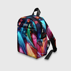 Детский рюкзак Яркие красочные неоновые перья, цвет: 3D-принт — фото 2