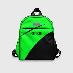Детский рюкзак Football чёрно-зелёный, цвет: 3D-принт
