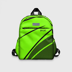 Детский рюкзак Sport ярко-зелёный с чёрным точечный
