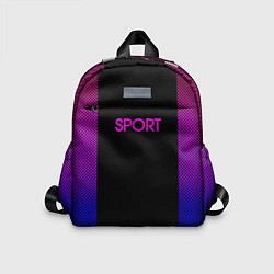 Детский рюкзак Sport сине-розовый текстура, цвет: 3D-принт