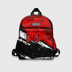 Детский рюкзак Дум - белый и красный, цвет: 3D-принт