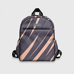 Детский рюкзак Перламутровый серый полосы, цвет: 3D-принт