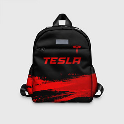 Детский рюкзак Tesla - red gradient посередине, цвет: 3D-принт