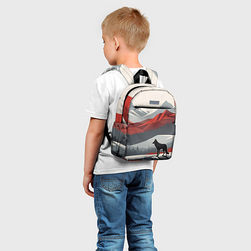 Детский рюкзак Лиса и красные горы / 3D-принт – фото 5