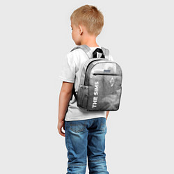Детский рюкзак The Sims - grey gradient вертикально, цвет: 3D-принт — фото 2