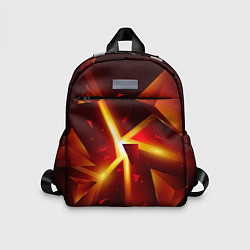Детский рюкзак Трехмерный взрыв неоновых плит абстракция, цвет: 3D-принт
