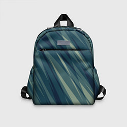 Детский рюкзак Зеленовато-синий полосы, цвет: 3D-принт
