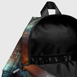 Детский рюкзак Далёкая неоновая галактика - нейросеть, цвет: 3D-принт — фото 2